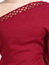 Wine Kaftan Party Dress